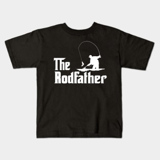 The Rodfather Funny Fishing Gift for Fisherman Kids T-Shirt